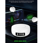 X6WS Mini Noise Reduction Digital Display TWS Wireless Bluetooth Earphone(White)