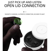 X6WS Mini Noise Reduction Digital Display TWS Wireless Bluetooth Earphone(White)