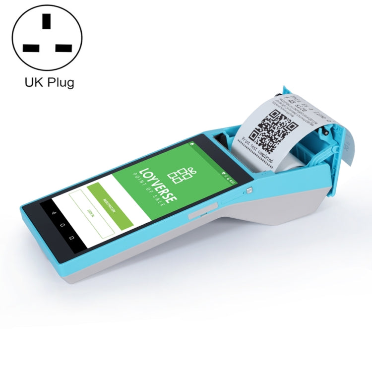 SGT-SP01 5.5 inch HD Screen Handheld POS Receipt Printer, Basic Version, UK Plug(Blue)