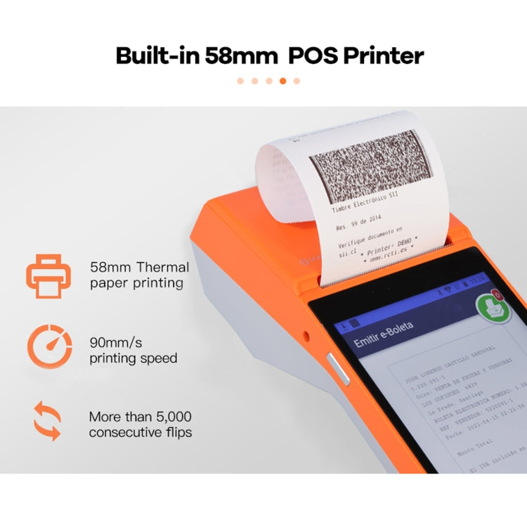 SGT-SP01 5.5 inch HD Screen Handheld POS Receipt Printer, Basic Version, UK Plug(Blue)