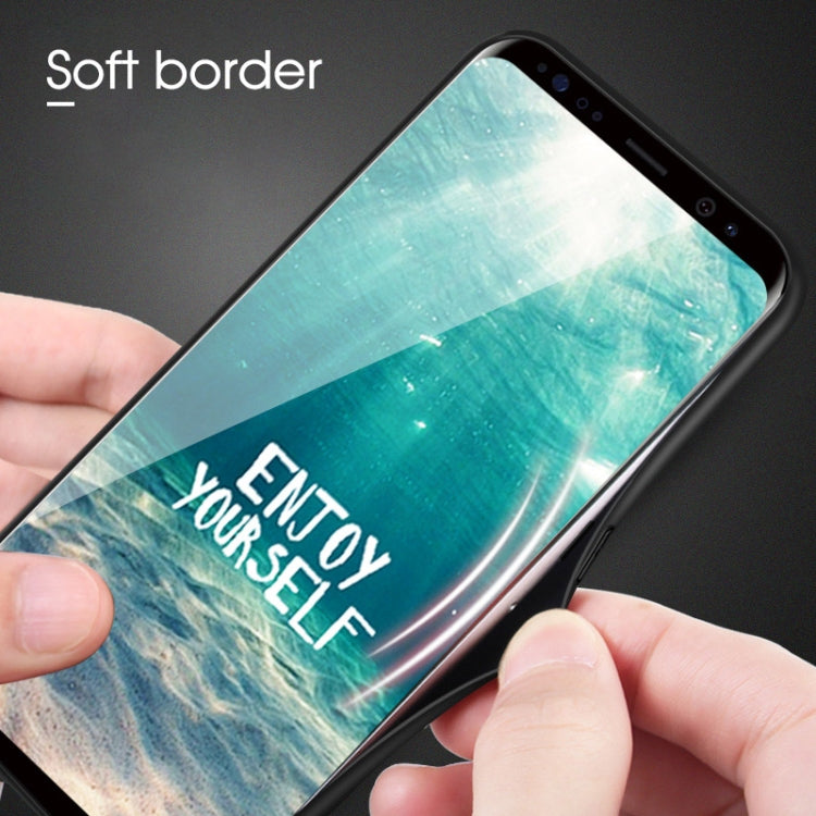 For Galaxy S8 Gradient Color Glass Case(Blue)
