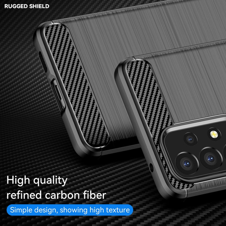 For Samsung Galaxy A53 5G Brushed Texture Carbon Fiber TPU Phone Case(Black)