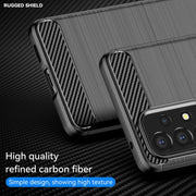 For Samsung Galaxy A53 5G Brushed Texture Carbon Fiber TPU Phone Case(Black)