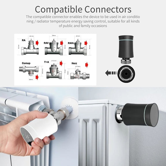 BRT-100 LED Display Temperature Control Valve(White)