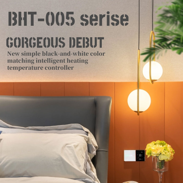 BHT-005-GALW 220V AC 3A Smart Home Heating Thermostat for EU Box, Control Water Heating with Only Internal Sensor & WIFI Connection