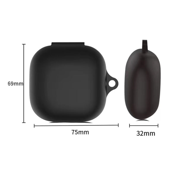 Pure Color Silicone Earphone Protective Case with Hook For Beats Fit Pro(Grass Green)