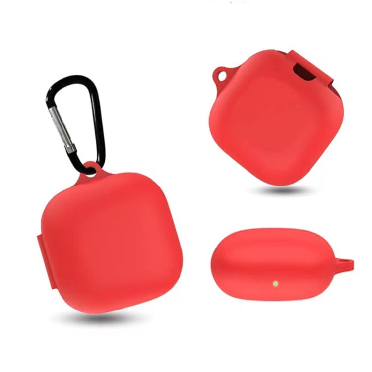 Pure Color Silicone Earphone Protective Case with Hook For Beats Fit Pro(Light Purple)