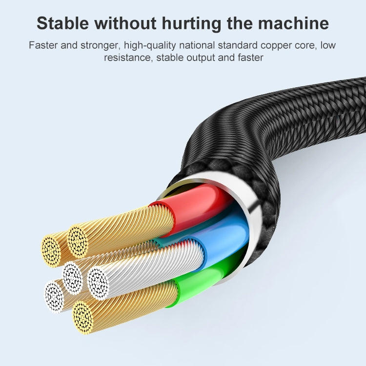 A6 PD 20W USB-C / Type-C to 8 Pin Elbow Data Cable for iPhone, iPad, Length:2m(Black)