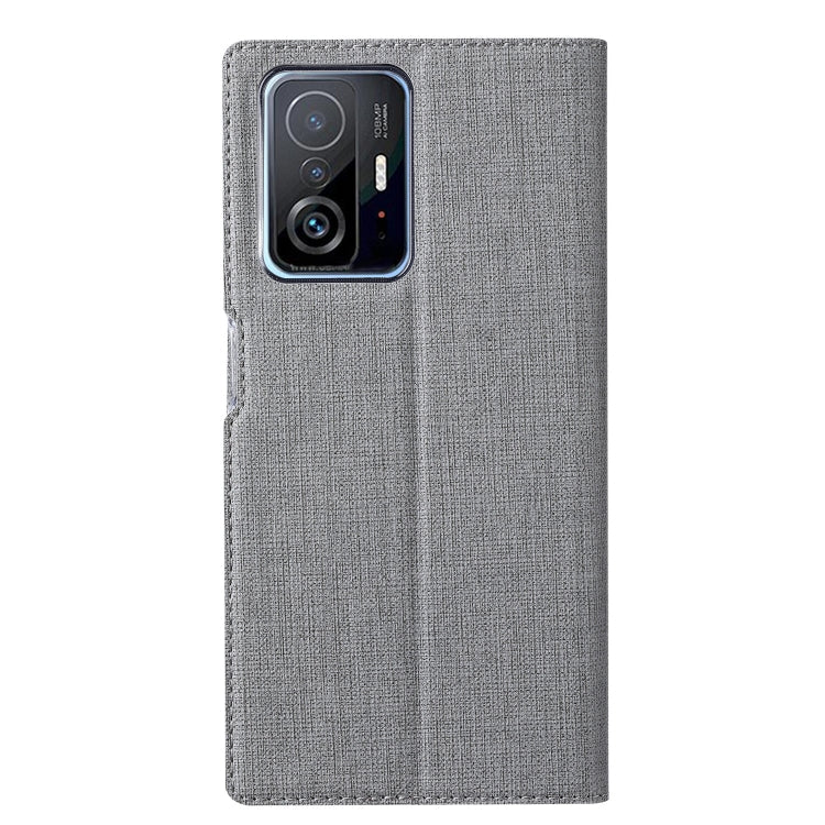 For Xiaomi Mi 11T / 11T Pro ViLi DMX Series Shockproof Magnetic Flip Leather Case(Grey)