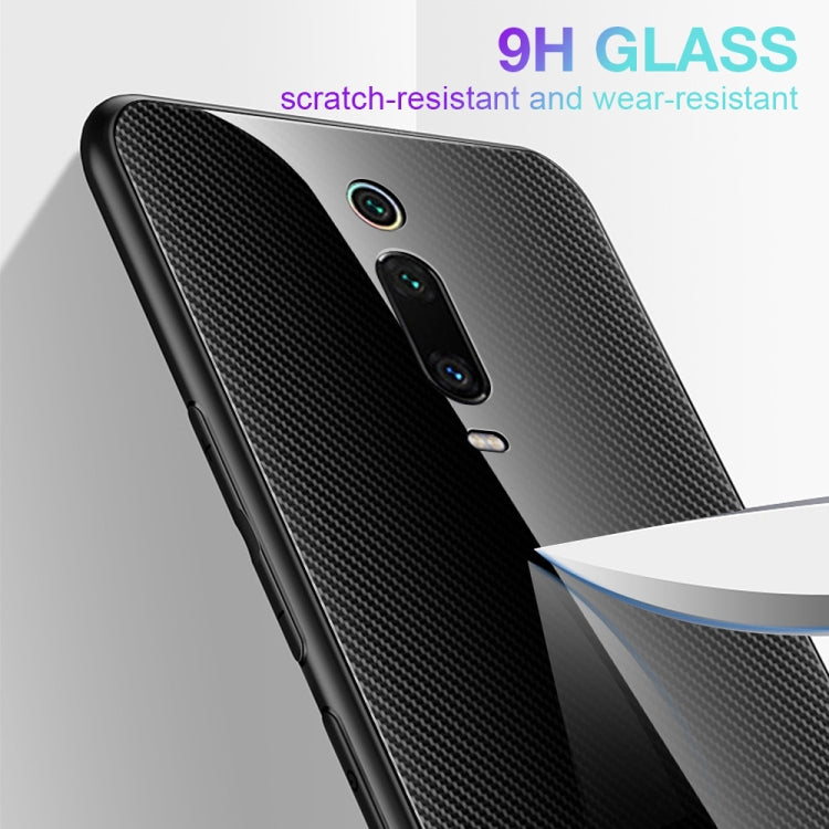 For Xiaomi Redmi K20 / K20 Pro / 9T Texture Gradient Glass Protective Case(Blue)
