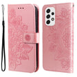 For Samsung Galaxy A53 5G 7-petal Flowers Embossing Pattern Horizontal Flip CasePhone Case(Rose Gold) - free shipping - PMC TechLife - Order now!