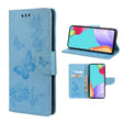 For Samsung Galaxy A33 5G Butterfly Embossed Horizontal Flip Leather Phone Case with Card Slot & Holder(Blue) - Galaxy Phone Cases by PMC TechLife | Online Shopping South Africa | PMC TechLife | Buy Now Pay Later Mobicred