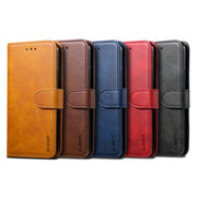For iPhone 8 Plus / 7 Plus GUSSIM Magnetic Horizontal Flip Leather Case with Holder & Card Slots & & Wallet(Black)