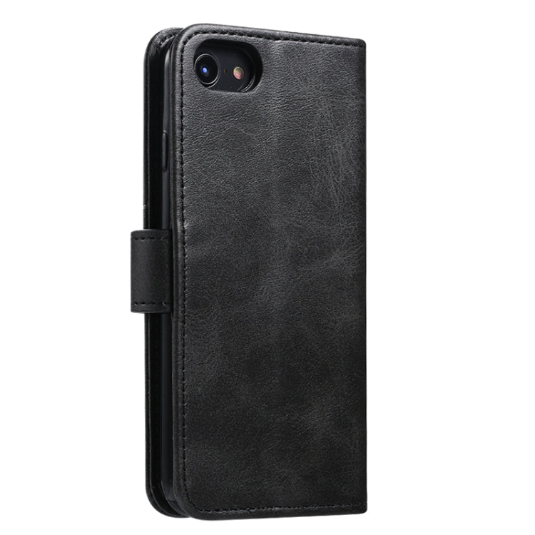 For iPhone 8  / 7 GUSSIM Magnetic Horizontal Flip Leather Case with Holder & Card Slots & & Wallet(Black)