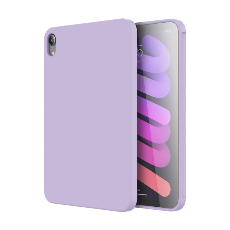 For iPad mini 2024 / mini 6 Mutural Silicone Microfiber Tablet Case(Lavender)