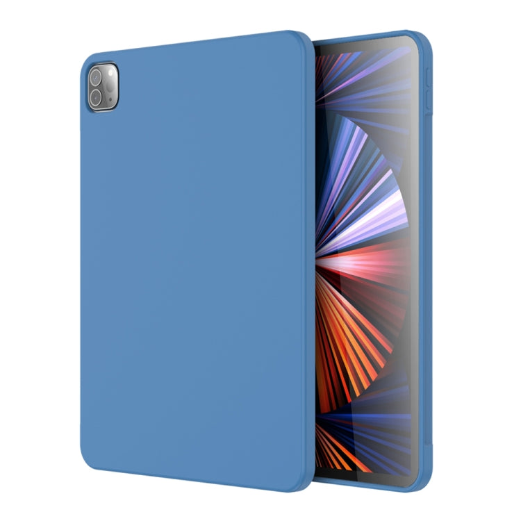 For iPad Pro 11 inch 2022 / 2021 / 2020 Mutural Silicone Microfiber Tablet Case(Light Blue)