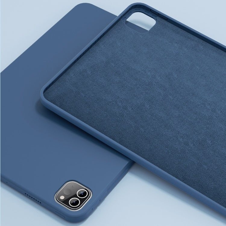 For iPad Pro 11 inch 2022 / 2021 / 2020 Mutural Silicone Microfiber Tablet Case(Light Blue)