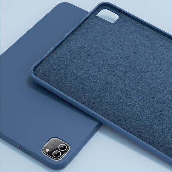 For iPad Pro 11 inch 2022 / 2021 / 2020 Mutural Silicone Microfiber Tablet Case(Light Blue)