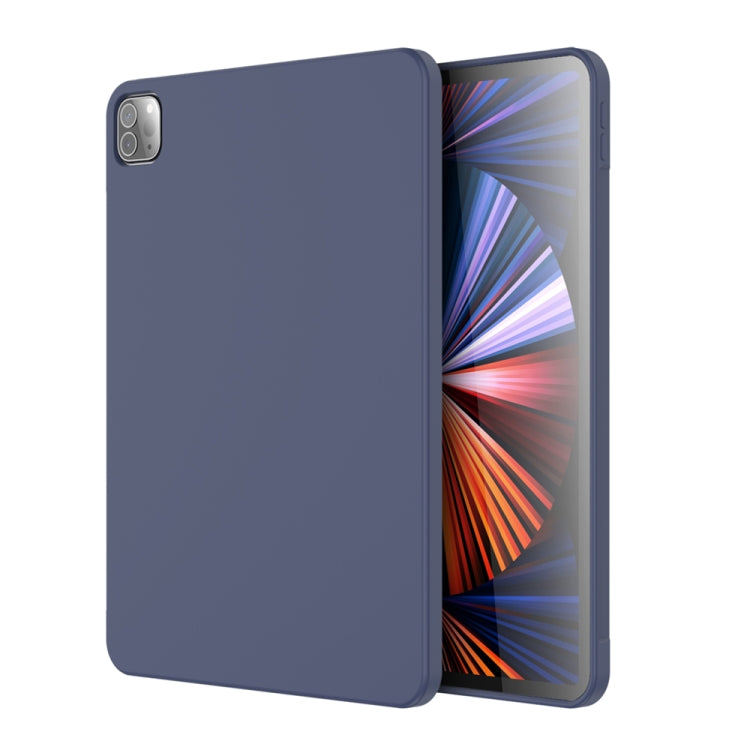 For iPad Pro 11 inch 2022 / 2021 / 2020 Mutural Silicone Microfiber Tablet Case(Midnight Blue)