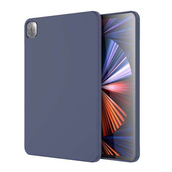 For iPad Pro 11 inch 2022 / 2021 / 2020 Mutural Silicone Microfiber Tablet Case(Midnight Blue)