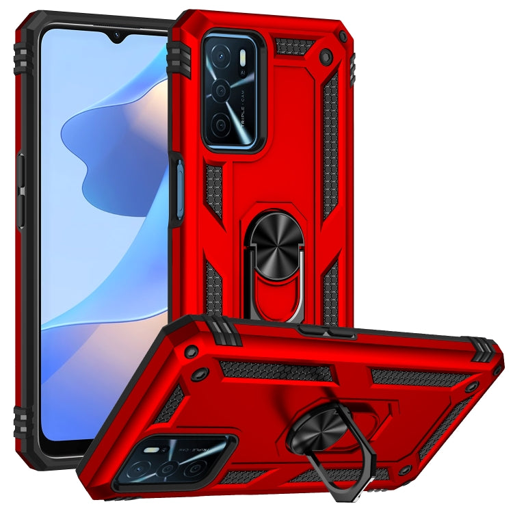 For OPPO A16 Shockproof TPU + PC Phone Case(Red)