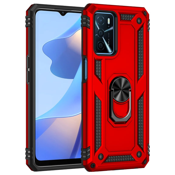 For OPPO A16 Shockproof TPU + PC Phone Case(Red)