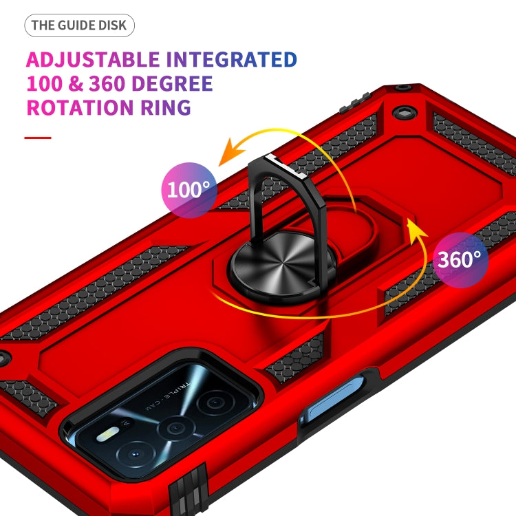 For OPPO A16 Shockproof TPU + PC Phone Case(Red)