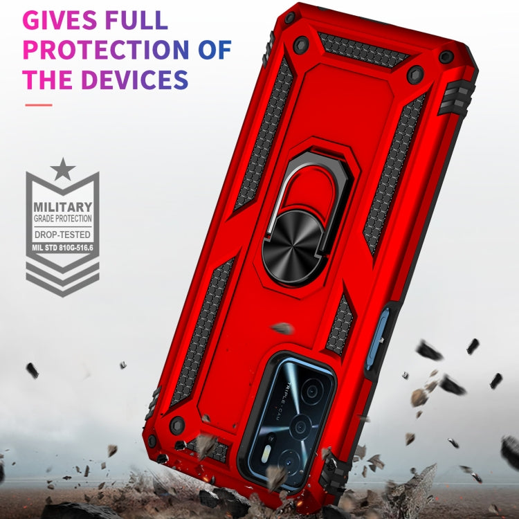 For OPPO A16 Shockproof TPU + PC Phone Case(Red)