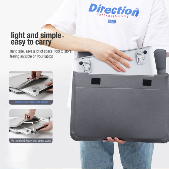 NILLKIN Bolster Plus Sticky Three-speed Adjustable Zinc Alloy Laptop Holder(Silver)