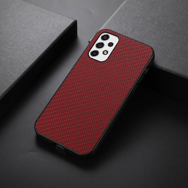 For Samsung Galaxy A53 5G Carbon Fiber Skin Phone Case(Red)