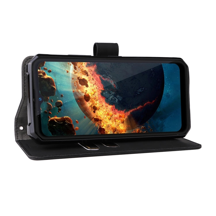 For Oukitel WP15 5G Solid Color Skin Feel Magnetic Buckle Leather Phone Case(Black)