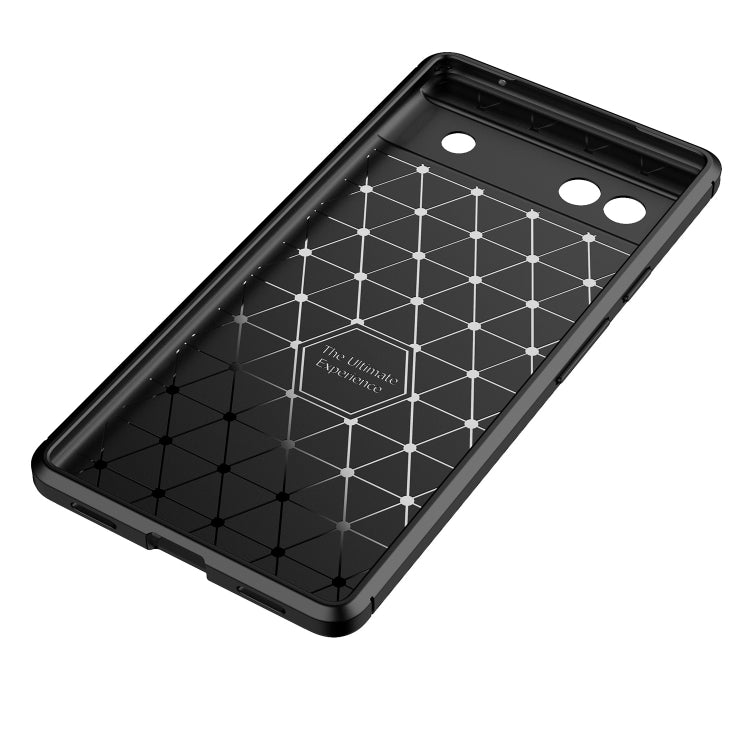 For Google Pixel 6a Carbon Fiber Texture Shockproof TPU Phone Case(Blue)