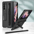 For Samsung Galaxy Z Fold3 5G GKK Ultra-thin PC Phone Flip Case with Holder & Pen Slot(Black) - Galaxy Phone Cases by GKK | Online Shopping South Africa | PMC TechLife | Buy Now Pay Later Mobicred