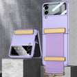 For Samsung Galaxy Z Flip3 5G GKK Ultra-thin Full Coverage Phone Case with Wristband(Purple) - Galaxy Phone Cases by GKK | Online Shopping South Africa | PMC TechLife | Buy Now Pay Later Mobicred
