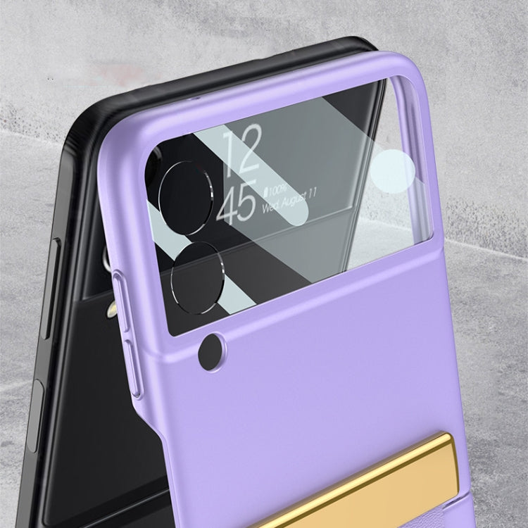 For Samsung Galaxy Z Flip3 5G GKK Ultra-thin Full Coverage Phone Case with Wristband(Black)