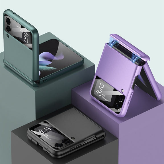 For Samsung Galaxy Z Flip3 5G GKK Magnetic Hinge Full Coverage Phone Case(Purple)