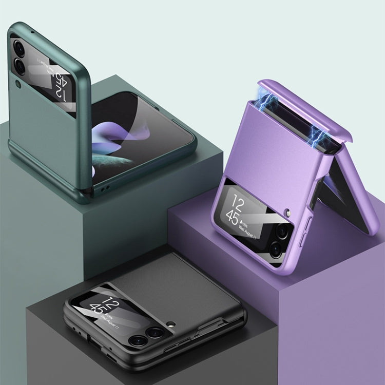 For Samsung Galaxy Z Flip3 5G GKK Magnetic Hinge Full Coverage Phone Case(Purple)