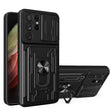 For Samsung Galaxy S21 Ultra 5G Camera Cover Phone Case with Card Slot & Holder(Black) - free shipping - PMC TechLife - Order now!