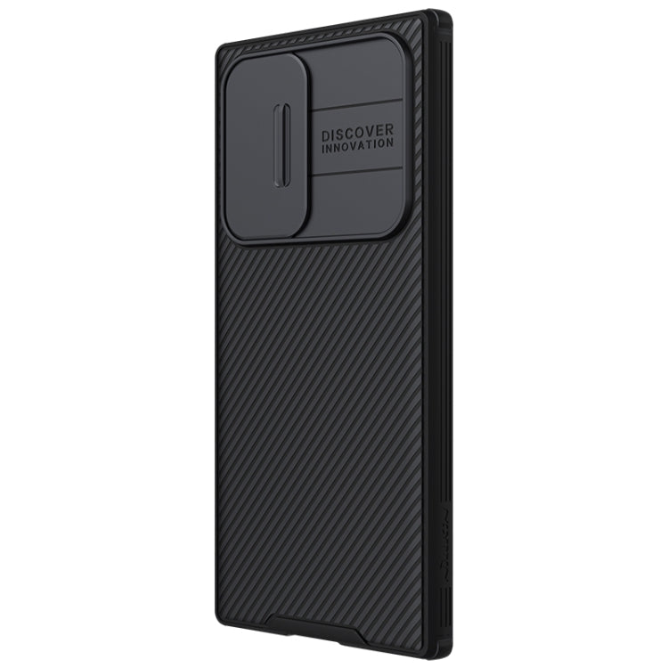 For Samsung Galaxy S22 Ultra 5G NILLKIN Black Mirror Pro Series Camshield Phone Case(Black)