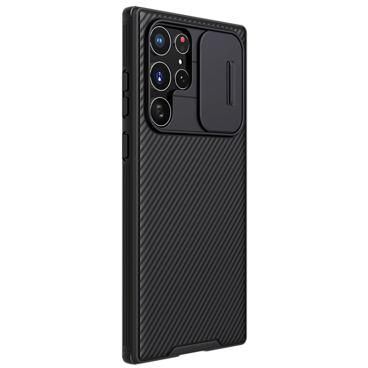 For Samsung Galaxy S22 Ultra 5G NILLKIN Black Mirror Pro Series Camshield Phone Case(Black)