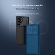 For Samsung Galaxy S22 Ultra 5G NILLKIN Black Mirror Pro Series Camshield Phone Case(Black)