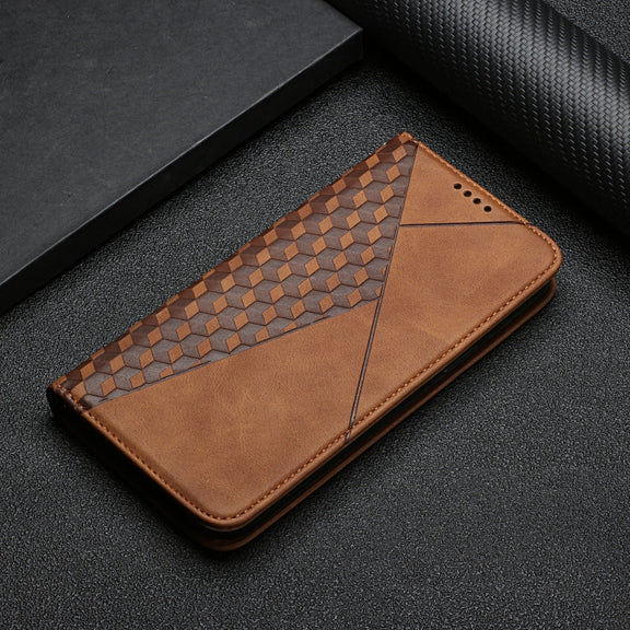 For Samsung Galaxy A33 5G Skin Feel Magnetic Leather Phone Case(Brown)