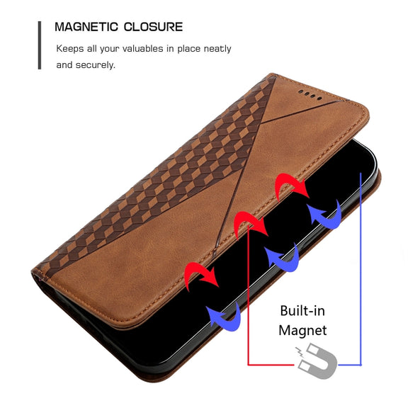 For Samsung Galaxy A33 5G Skin Feel Magnetic Leather Phone Case(Brown)
