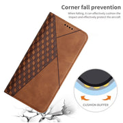 For Samsung Galaxy A33 5G Skin Feel Magnetic Leather Phone Case(Brown)