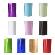 100 PCS/Set Matte Aluminum Foil Snack Stand-up Pouch, Size:9x13+3cm(Pink)