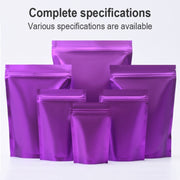 100 PCS/Set Matte Aluminum Foil Snack Stand-up Pouch, Size:9x13+3cm(Pink)