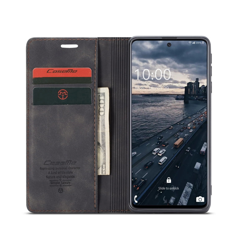 For Samsung Galaxy A33 5G CaseMe 013 Multifunctional Horizontal Flip Leather Phone Case(Black)