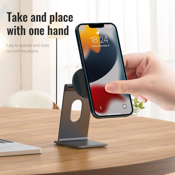 R-JUST SJ18 Square Desktop Magnetic Holder(Silver)