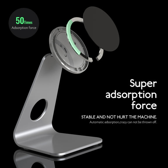 R-JUST SJ19 Round Desktop Magnetic Holder(Silver)