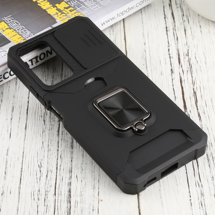 For Xiaomi Redmi Note 11 Pro 5G / 4G International Version Sliding Camera Cover Design PC + TPU Shockproof Phone Case(Black)